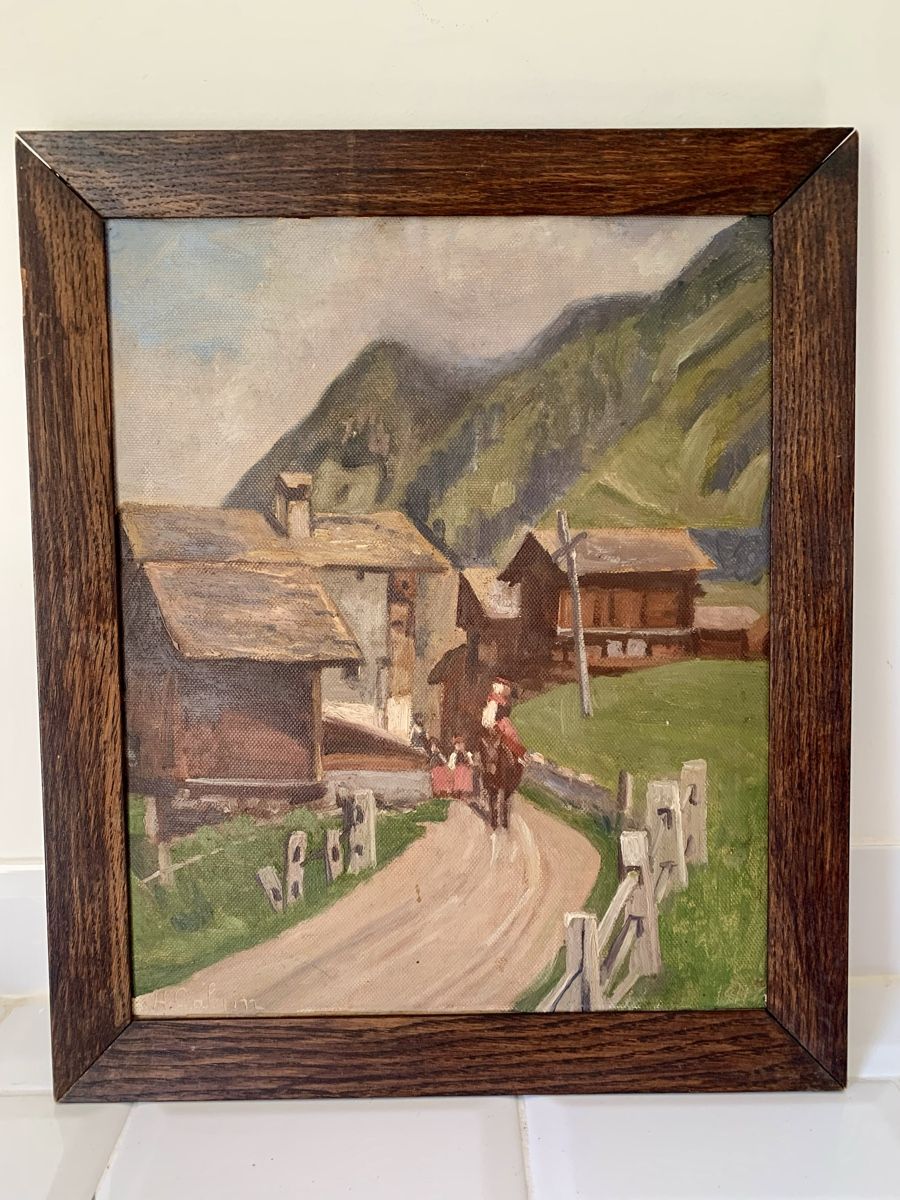 Gemälde: Evolène Hermann Cabrin  – Gebraucht aus Montreux von Barber_Swiss_Vintage