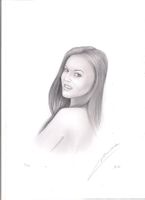 Dessin Tori Black au crayon  signé de l'auteur, format A4