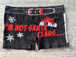 Slip - Männer Unterhose - Santa Claus - schwarz - rot - S/M