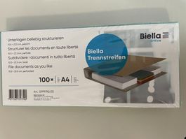 5 Pack Biella Trennstreifen blau
