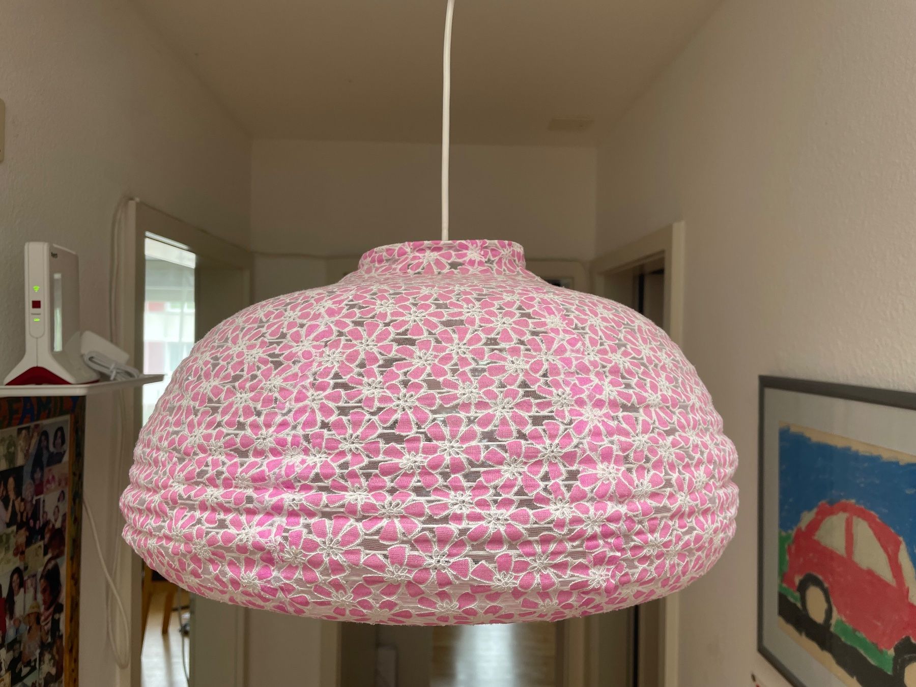 Lampadari & plafoniere: Hängelampe mit Blumenmuster, Rosa – Usato da Zürich venduto da Kafu