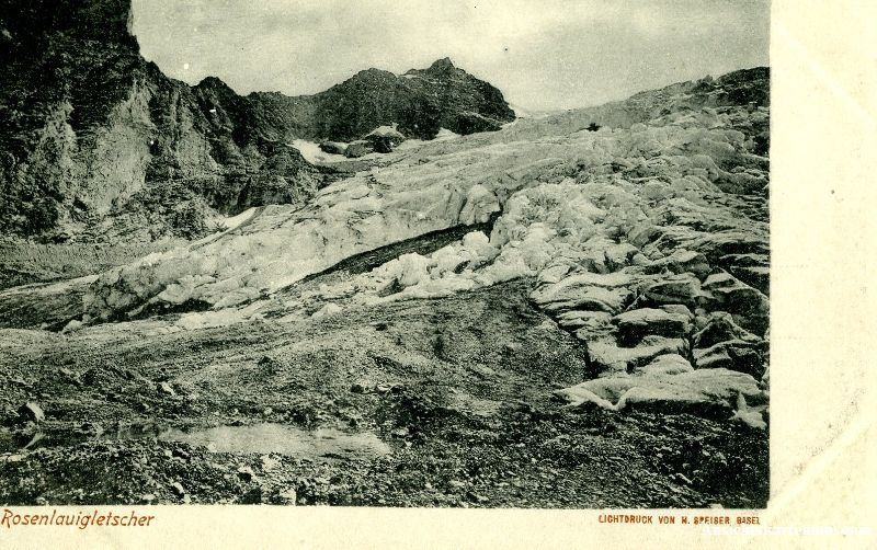 Cartoline postali: Rosenlauigletscher + ca. 1900 – Usato da Emmenbrücke venduto da teestube