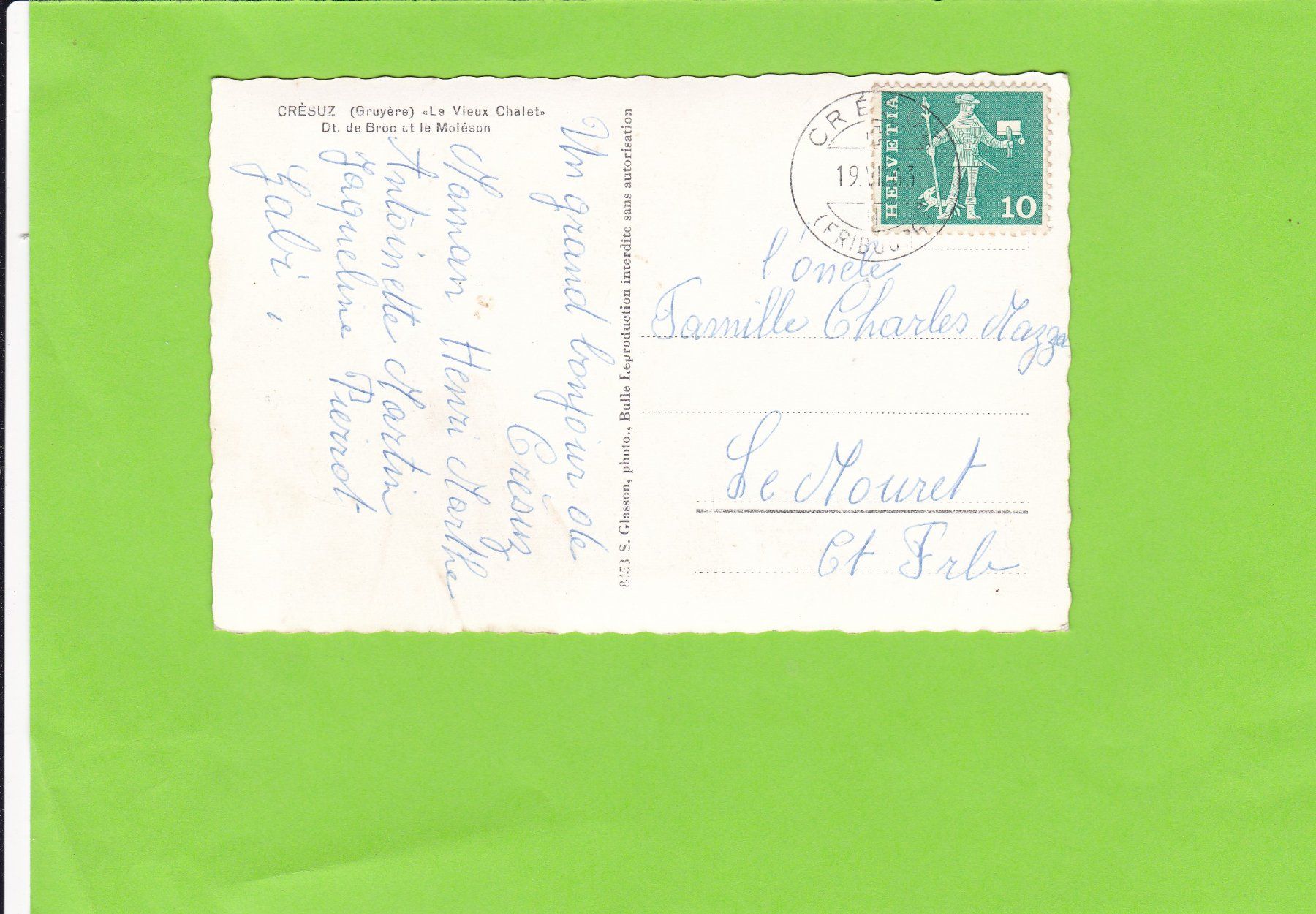 Cartoline postali: Crèsuz-Oldtimer – Usato da St. Peterzell venduto da neckertal 1
