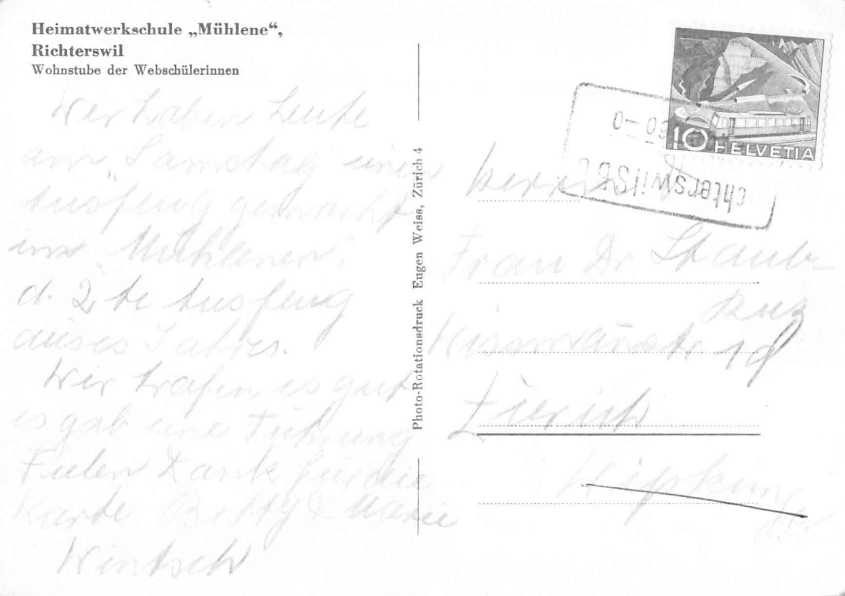 Cartoline postali: Gruss aus RICHTERSWIL - Heimatwerkschule Mühlene – Usato da Winterthur venduto da SchatzchischtliWinti 1
