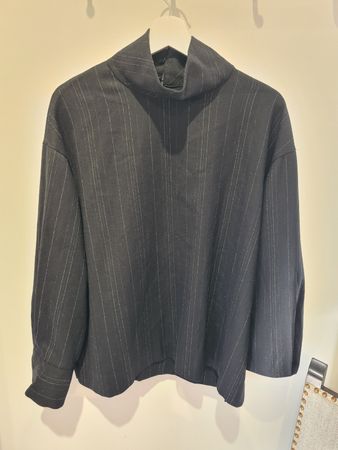 COS Hemd blauSchwarz Gestreift Gr. 38/40