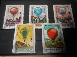 Briefmarken Luftschiffe Ungarn 6 Stück 1977-1983