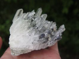Bergkristall mit Galena und Chlorit von Bulgarien