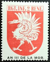 Soldatenmarke 2.WK, Rgt Inf 2 Renf, Aufdr, Wi Inf 12
