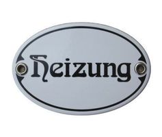 Emailschild - Heizung
