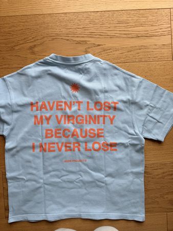 T-Shirt Nude Project hellblau mit Aufdruck Grösse M