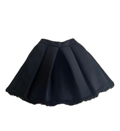 Jupe Maje noire taille 34 ornée de perles bon état