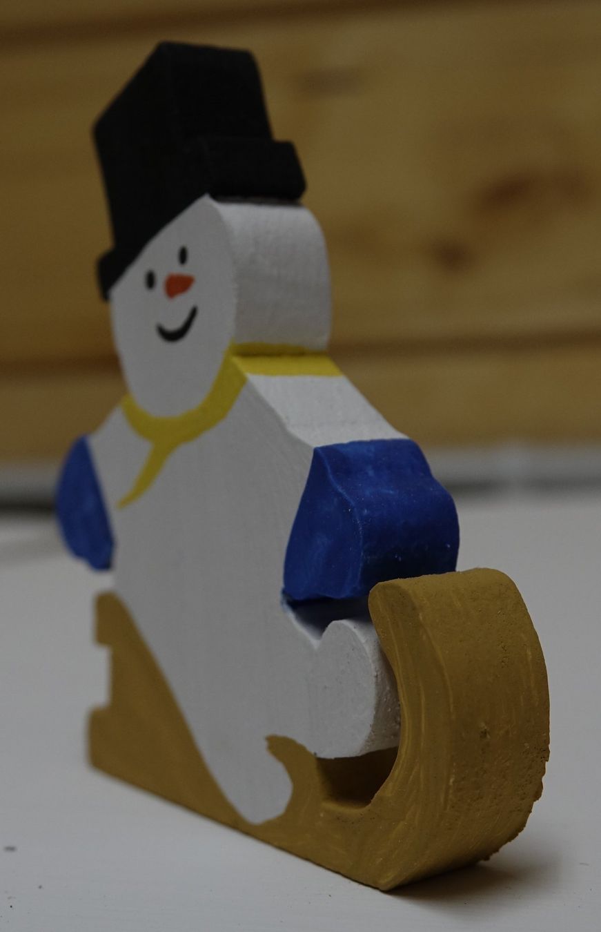 Tutte le decorazioni: Schneemann auf Schlitten aus Holz – Nuovo e nell'imballaggio originale da Rüegsauschachen venduto da ivatug 1