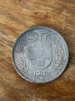 Sehr gut erhaltener 5-Liber 1922 Silbermünze