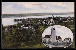 Ermatingen, Ortsansicht mit Gewässer, K