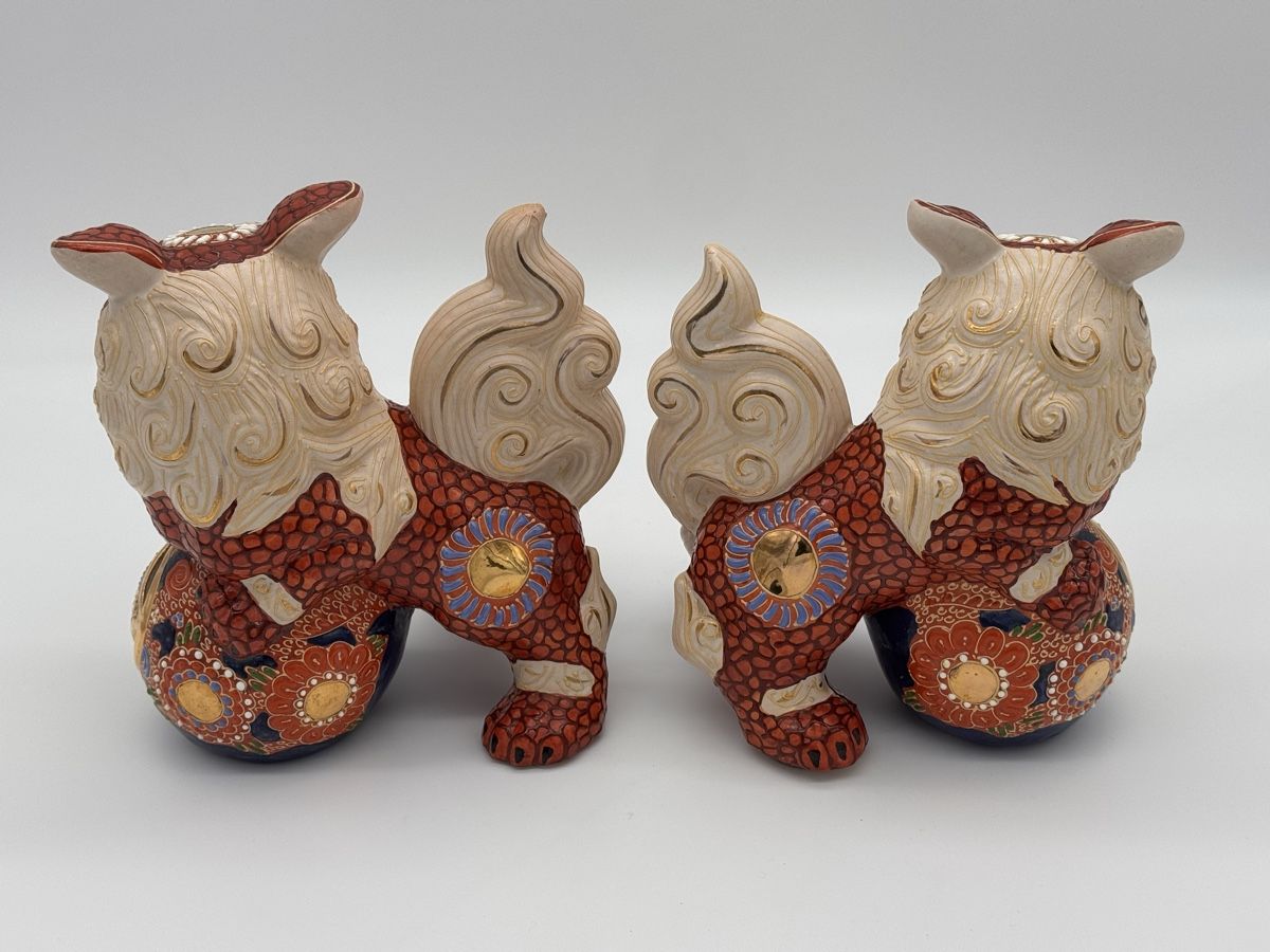 Statuette: Japanische Kutani, Foo Dogs – Usato da Lamboing venduto da Treasurecorner 3