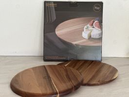 3 runde Holz Servierplatten von Nachtmann