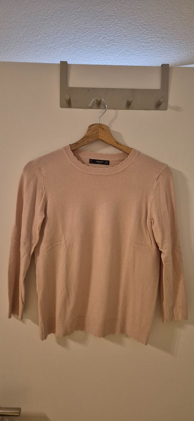Mango Maglioni & Felpe: Mango feiner Strickpullover 3/4 Ärmel Gr. S in zart rosa – Usato da Allschwil venduto da dro_989r