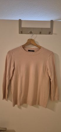 Mango feiner Strickpullover 3/4 Ärmel Gr. S in zart rosa