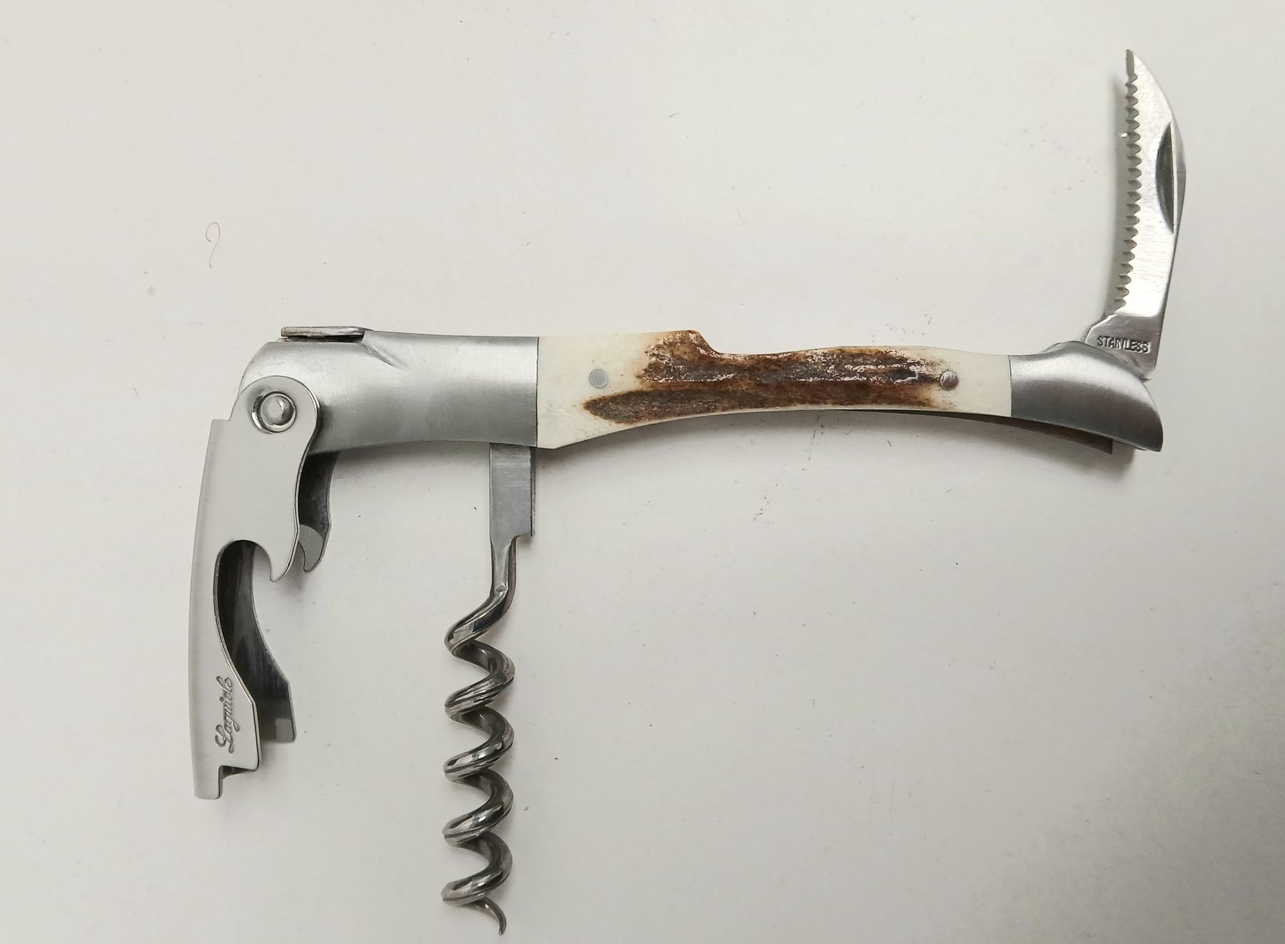 Laguiole Apribottiglie & Tappi per chiusura: NEW! Laguiole corkscrew with wooden Case single hinge – Nuovo e nell'imballaggio originale da Dübendorf venduto da LoRi-2026 4