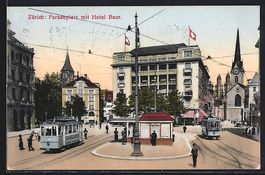 Zürich, Strassenbahnen auf dem Paradepl