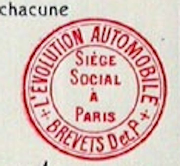 Dokumente: L'Evolution Automobile Brevets D. & P. SA, Paris - 1910 – Gebraucht aus Solothurn von Sgasche 1