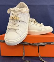Original Hermès Sneaker – Weiß mit goldfarbenen Details