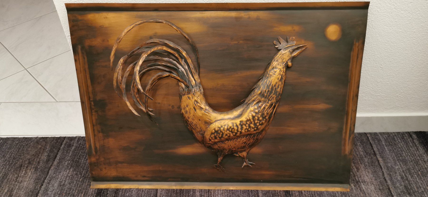 Foto & Immagini: KUPFERBILD MIT HAHN, HANDARBEIT – Usato da Aadorf venduto da lisepeter