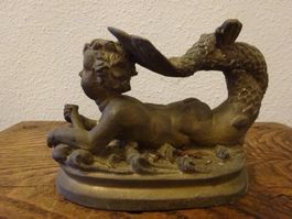 Brunnenfigur Fisch Poseidon Wasser