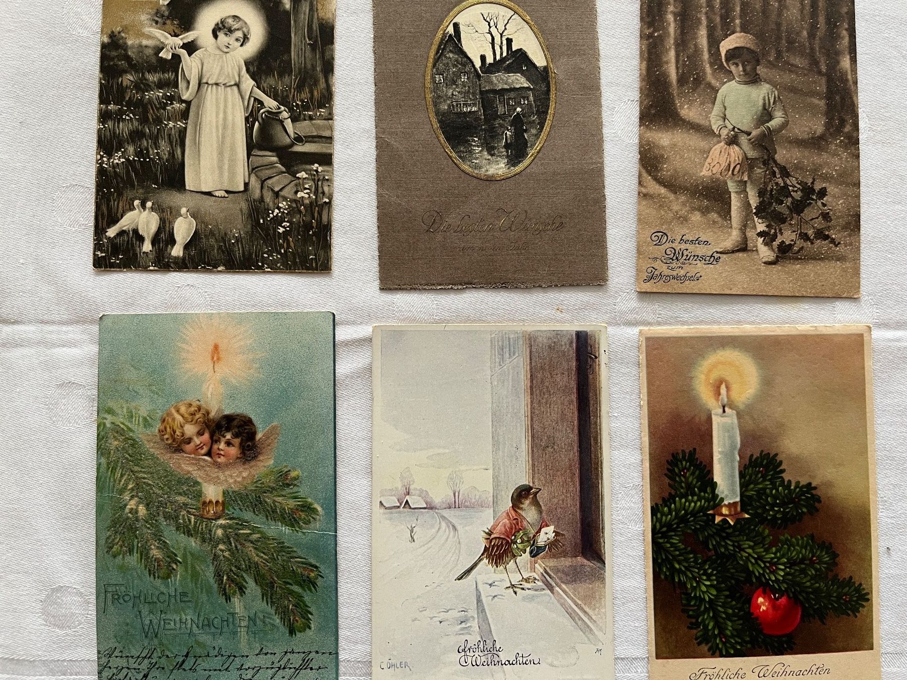 Cartoline postali: 9 antike Weihnachtskarten, Grusskarten, um 1900 – Usato da Stetten AG venduto da Brissago25 3