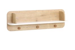 Wandregal von Cilek mit Haken weiss Holz neu