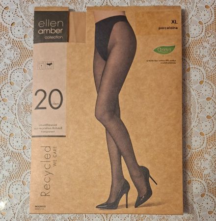 Ellen Amber Recycled 20den Strumpfhose Gr.XL Porcelaine