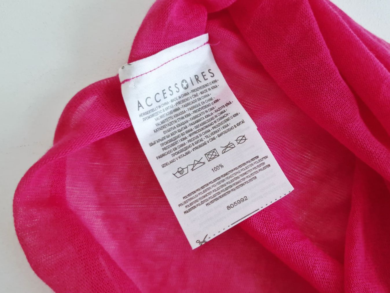 Foulard & Sciarpe: Damen Loop Schal Accessoires ca. 70cm x 85cm Pink – Usato da Hallau venduto da CHACLA 3