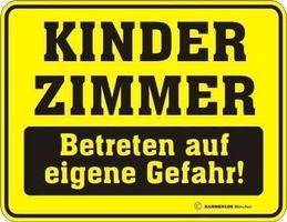 Kinderzimmer, betreten...- Blechschild