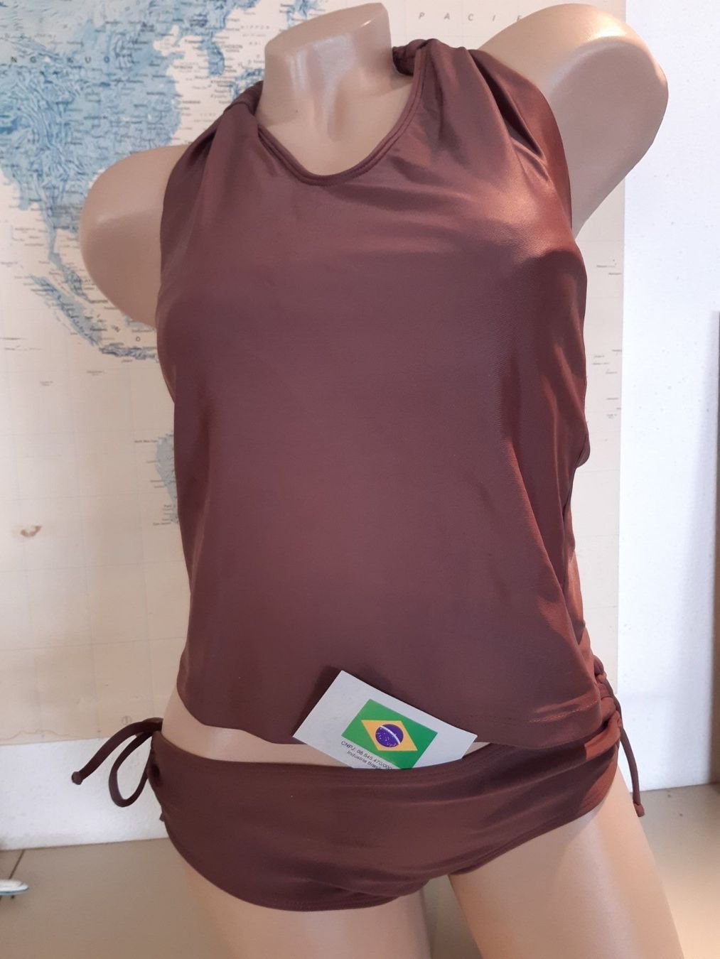 Costumi da bagno & Bikini: rehbraunes Badekleid -Lycra- M – Nuovo e nell'imballaggio originale da Ibach venduto da fantasyfashion