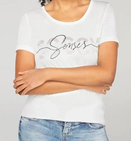 SOCCX T-Shirt kurzarm Pulli Shirt Glitzerstein 40 XXL 44