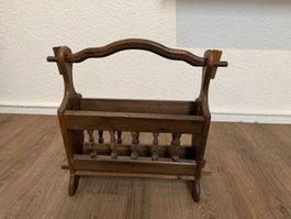 Vintage Holz Zeitungsständer / Zeitschriftenhalter