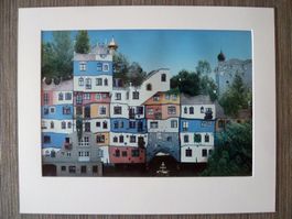 Souvenir-Kunstplakat im Format DIN A3 vom Hundertwasserhaus