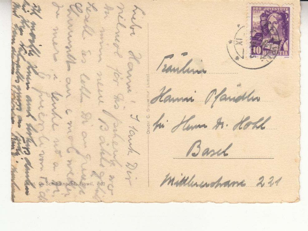 Cartoline postali: Flawil 1934 – Usato da Bürglen TG venduto da StampGraf 1