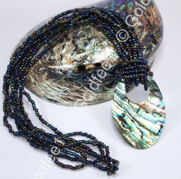 Catenine: Multicolor Paua Shell Anhänger – Nuovo e nell'imballaggio originale da Oberglatt ZH venduto da Goldfee1 2