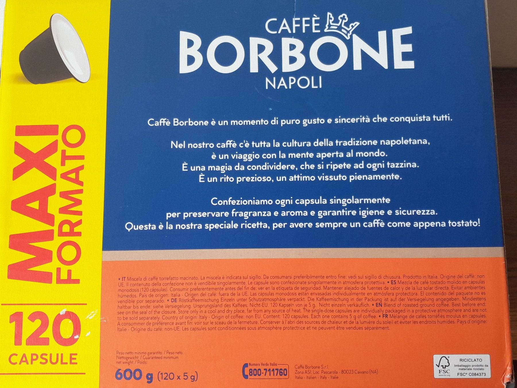 Nespresso Cibi & Specialità: Borbone Kaffee kompatibel Nespresso 120 Stk. – Nuovo e nell'imballaggio originale da Pedrinate venduto da Tofee 2