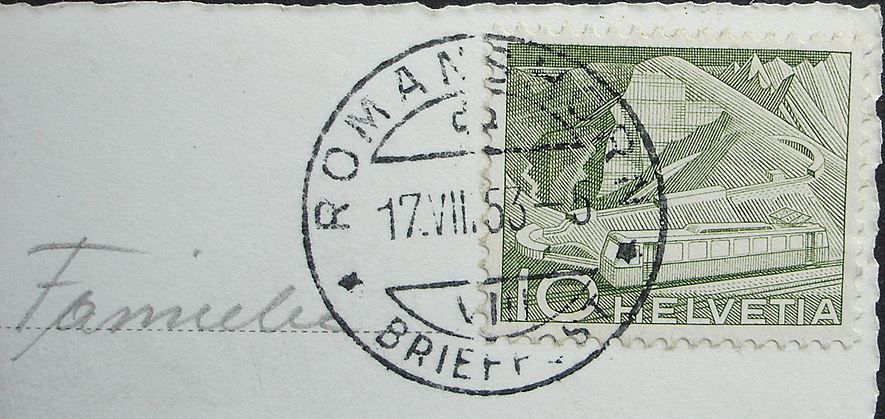 Cartoline postali: ROMANSHORN mit Säntiskette – Usato da Jona venduto da philajona 1
