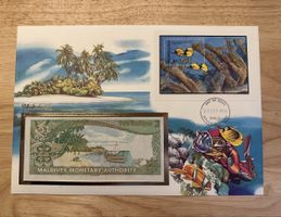  Banknoten Brief 2 Rufiyaa Malediven