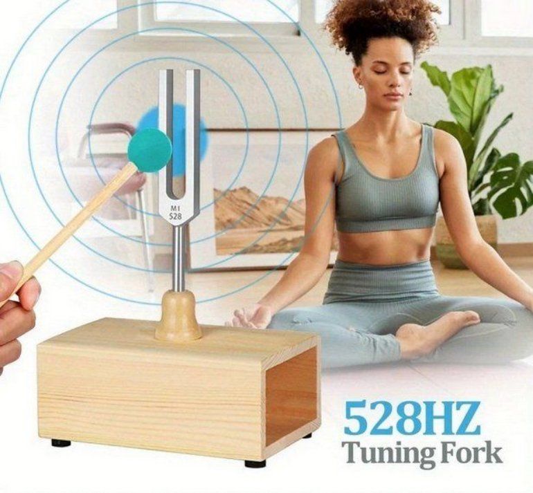 Dispositivi per massaggi: Chakra Stimmgabeln mit Resonanzkasten 528 Hz – Nuovo e nell'imballaggio originale da Bremblens venduto da LOVA-MUSICA-SHOP 1