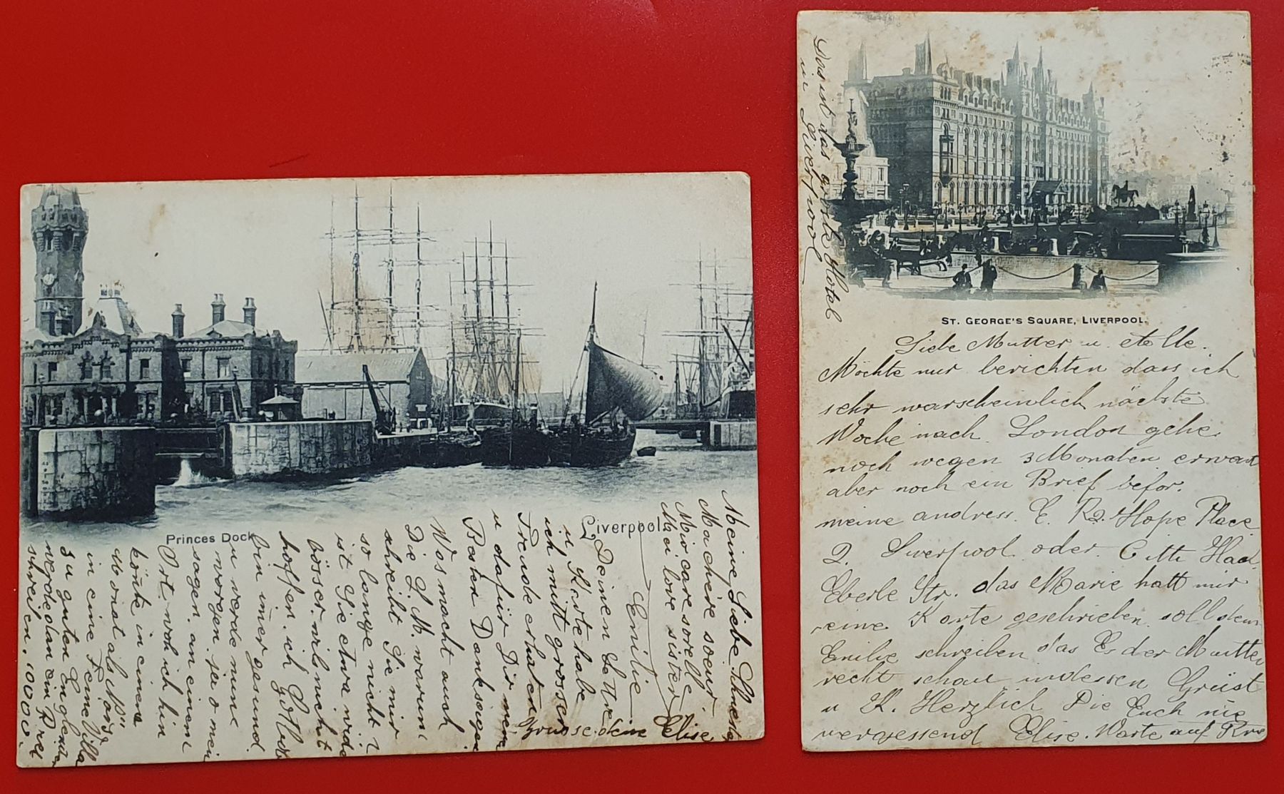 Cartoline postali: 2 Antike Postkarten Liverpool um 1900 – Usato da Kreuzlingen venduto da Rschweiz1