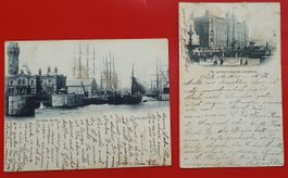 2 Antike Postkarten Liverpool um 1900