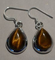 Ohrhänger in Silber mit Tigerauge