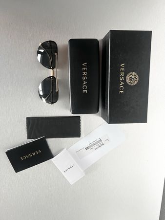 Versace Sonnenbrille,Unisex,Schwarz / Gold,Neu,Ungetragen