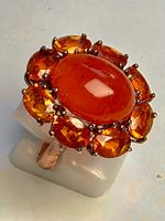 Edelstein Fingerring orange