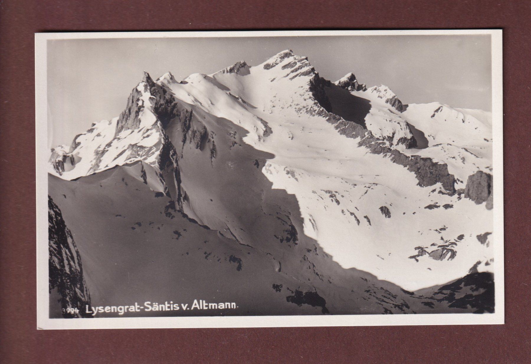 Cartes postales: LYSENGRAT - Säntis - Altmann – D'occasion à Pully par nicecards-shop