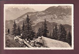 LEYSIN - Troupeau de chèvres - 1962